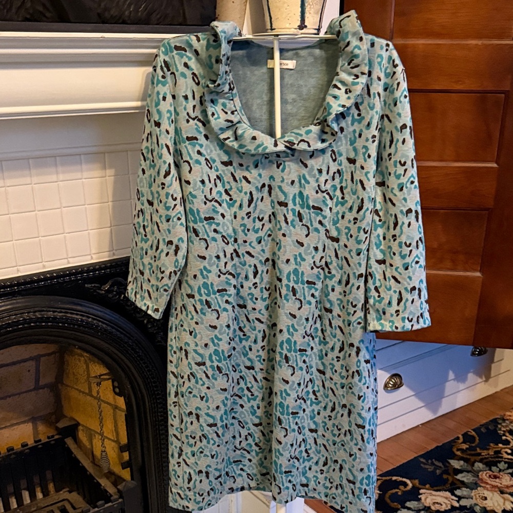 Tyler Boe Kristen dress in‎ blue  Leopard - worn a bunch but still great